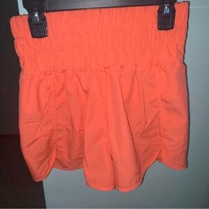 Coral pink high waist atheltic shorts